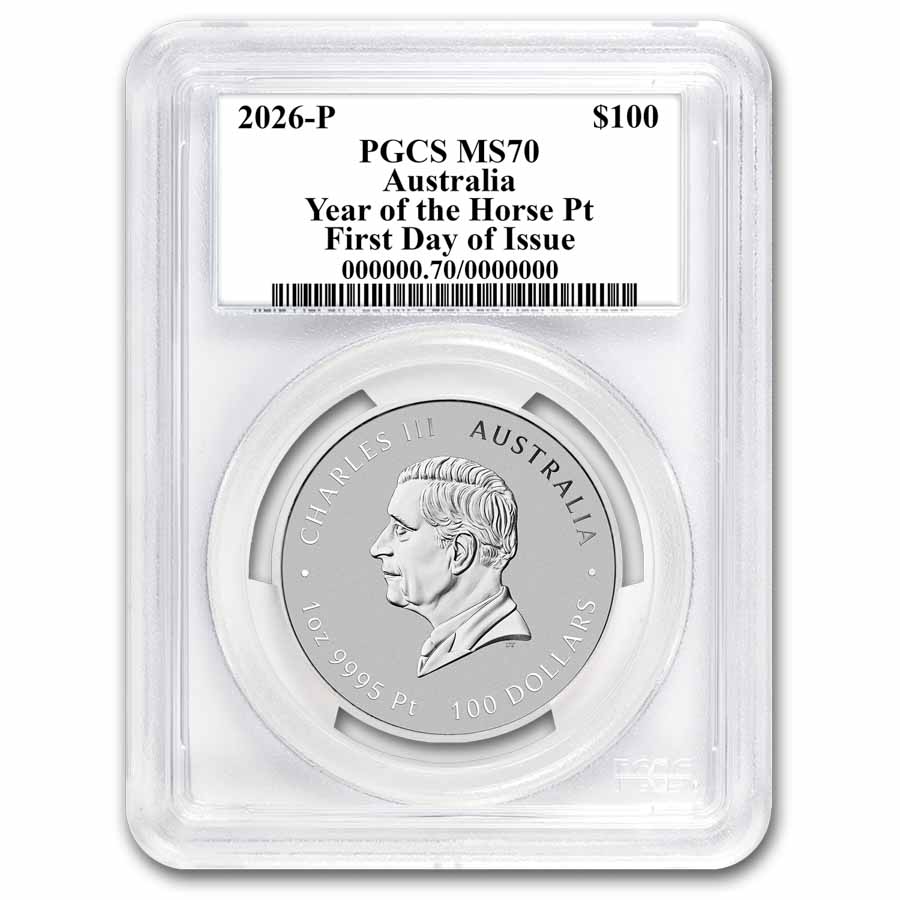2026 AUS 1 oz Platinum Lunar Horse MS-70 PCGS (FDI, Red Label) | eBay